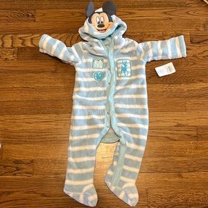 Mickey Mouse Fleece Baby Romper 9 - 12M **NWT**